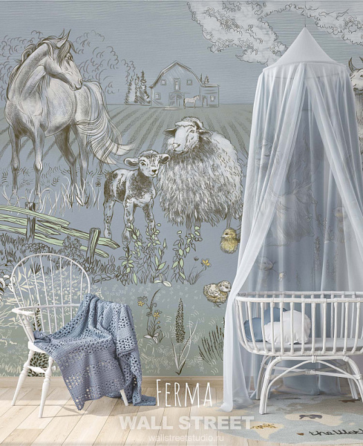 Фотообои в интерьере артикул Ferma 9, FERMA, Wall street Фотообои в интерьере артикул Ferma 9, FERMA, Wall street