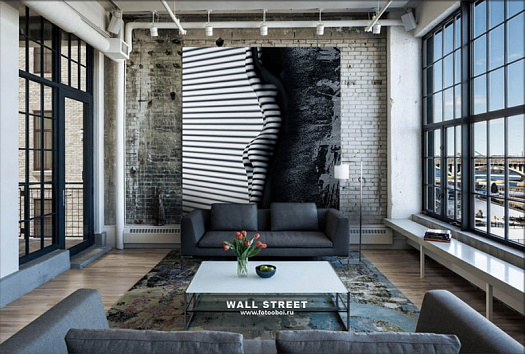 Фотообои в интерьере артикул podLOFT 22, ПОДЛОФТ / PODLOFT, Wall street